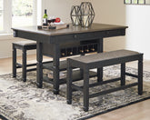 Hoover Furniture Outlet - Ashley Furniture - Tyler Creek Counter Height Dining Table - RECT Dining Room Counter Table - D736-32